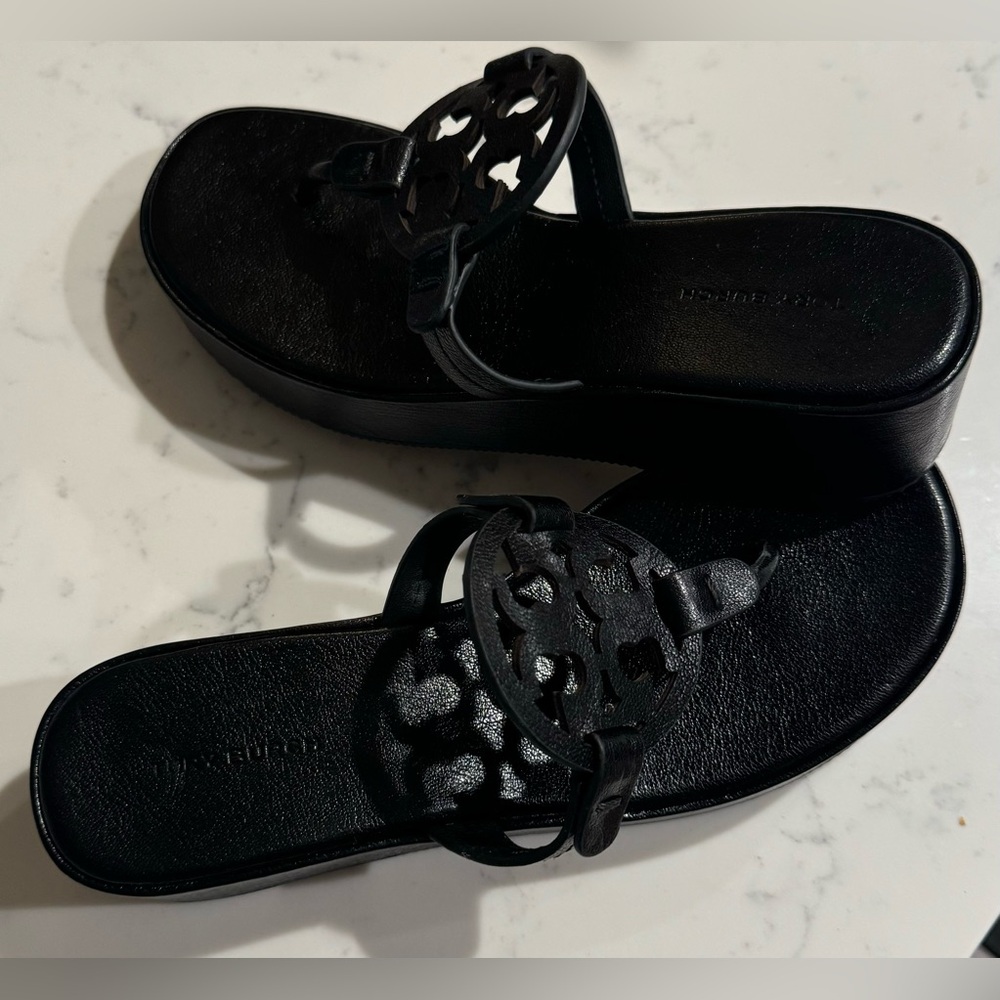 TORY BURCH Women's Miller Wedge Sandal NWOT - Picture 10 of 16